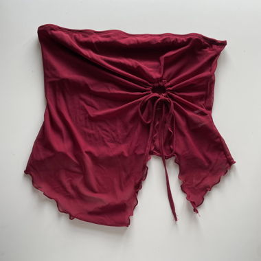 Rotes Satin-Bandeau-Top