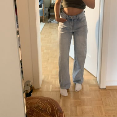 Light blue jeans baggy
