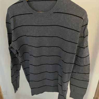 Grey-black striped sweater
