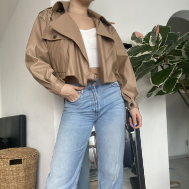 BEIGE VISCOSE JACKET