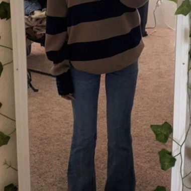 Brandy Melville Streifenpullover navy/beige
