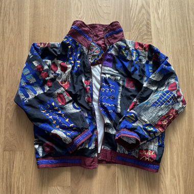 Retro Multicoloured Bomber Jacket