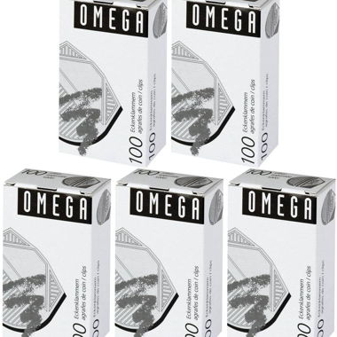5x Omega Eckenklammer a 100 Stück Silber Alu