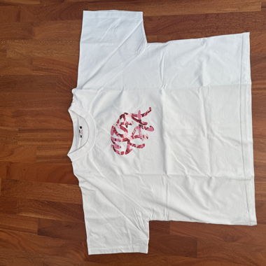 Mertra Tee with Pink Logo Print