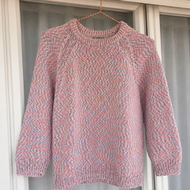 Maglione rosa con maglia multicolore COS
