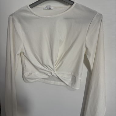 T-shirt blanc en velours