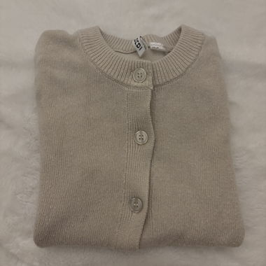 Beige Strick-Cardigan