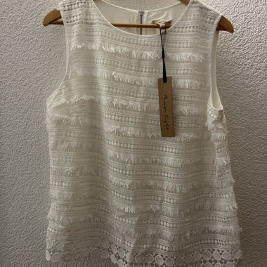 Top sans manches blanc