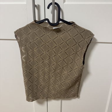 Beige patterned pants