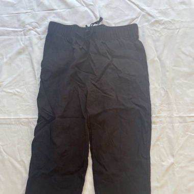 Schwarze Leinenhose