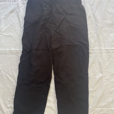Schwarze Leinenhose