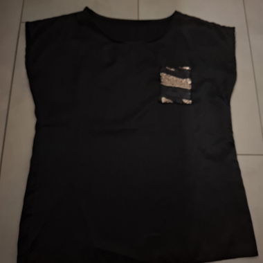 Black blouse with gold detail