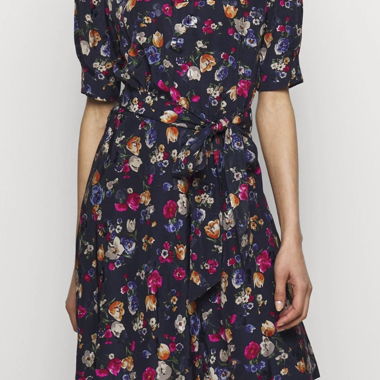 Lauren Ralph Lauren Floral Dress 34 Blue Viscose