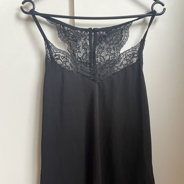 Vero Moda Top schwarz mit Spitze S