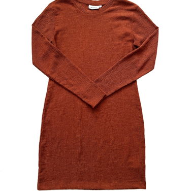 Robe en tricot couleur rouille