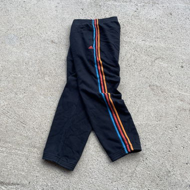 Pantaloni da training Adidas, taglia L, strisce neon, baggy