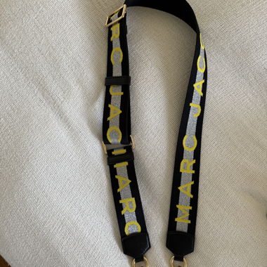 Bandoulière sac Marc Jacobs noir, jaune et argenté