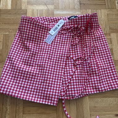 Short à carreaux rouge style Pin-up 