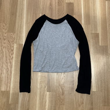 basic grey & black long sleeve