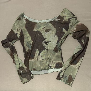 Off-Shoulder Renaissance Mesh Top