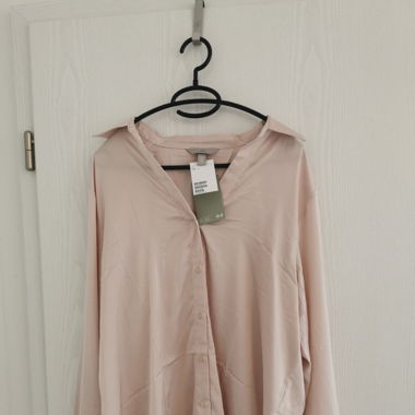 Beige / Hellrosa Bluse