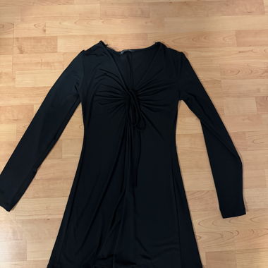 Black long-sleeve dress