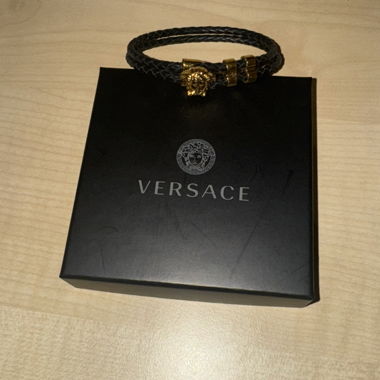 Bracelet Versace noir et or