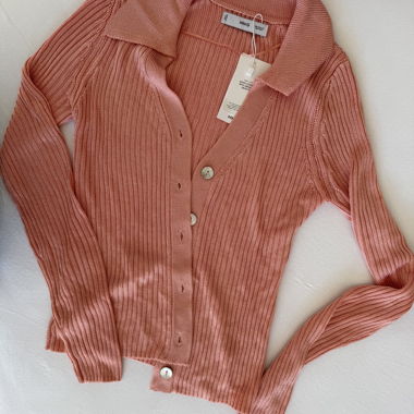 Cardigan in maglia MNG con colletto polo NUOVO