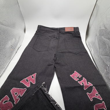 Black graphic jeans
