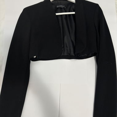 blazer crop nero