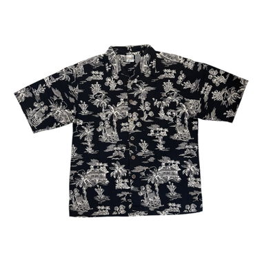 Chemise hawaïenne noire