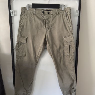 REPLAY pantaloni cargo verde oliva tapered, W29