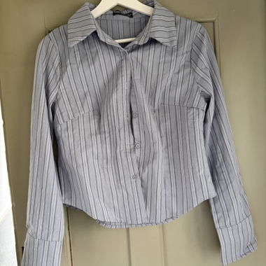Blouse courte pour femme à rayures