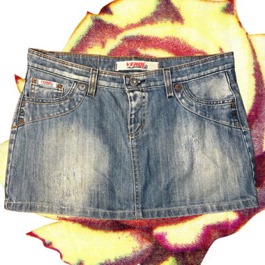 y2k Denim Rock mit schönen Details