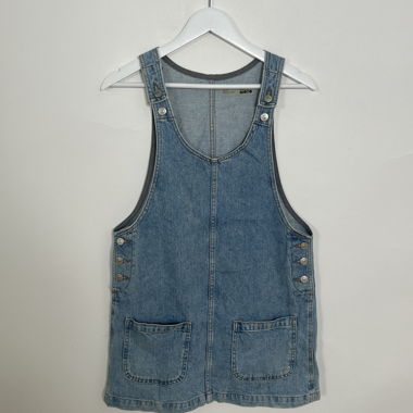 Denim pinafore dress