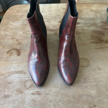 Vagabond Rote Leder Stiefeletten