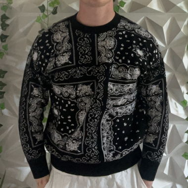SMOG Knit Sweater black/white