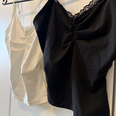 Set of Satin Tops with Lace