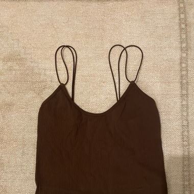 Strick Croptop braun