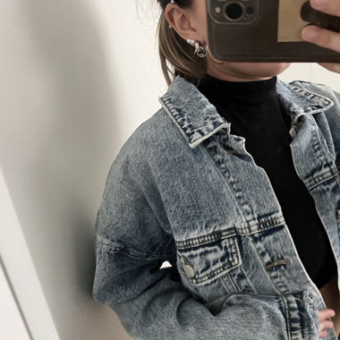 Jeansjacke Queen Hearts Grösse S