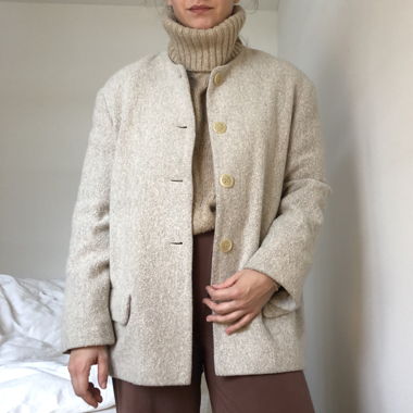 Kurzmantel beige oversize