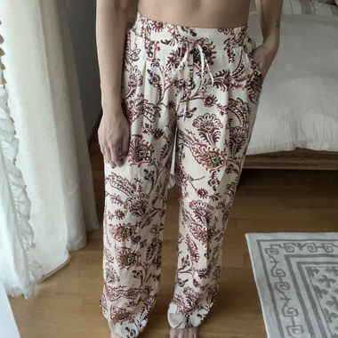 Pantaloni in tessuto a fantasia