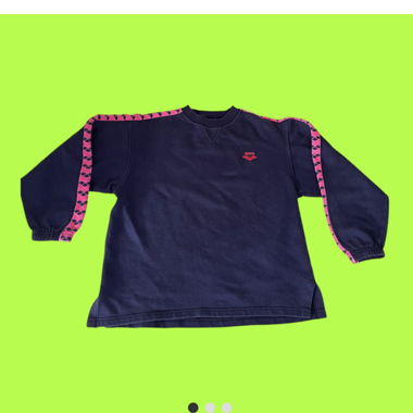 Vintage Arena Sweater navy/pink Gr. M