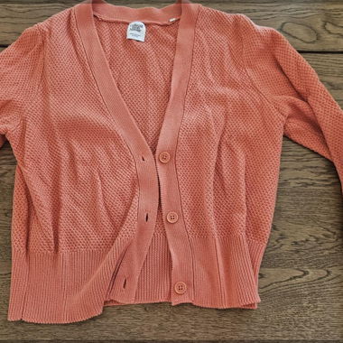Coral Organic Cotton Cardigan - Size M