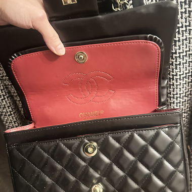 Tasche im Chanel Lammleder Tasche Stil Imitat