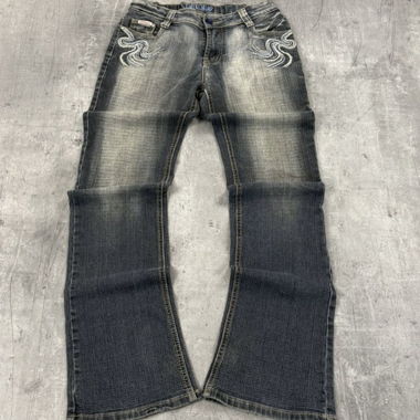 Jeans bootcut vintage con vita bassa