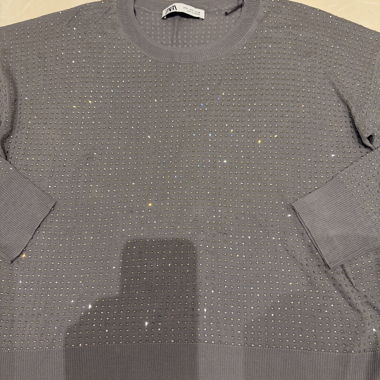 Zara stud long sleeve top
