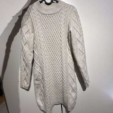 Robe-Pullover mit Zopfmuster H&M beige Grösse M