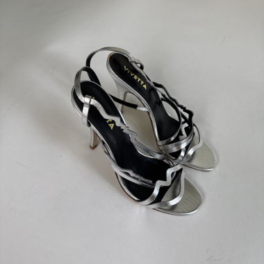 Sandales à talons VIVETTA argentées