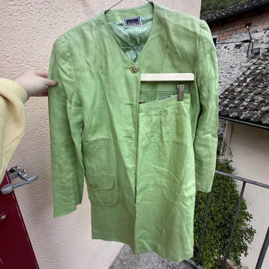 Completo gonna in lino vintage anni '90